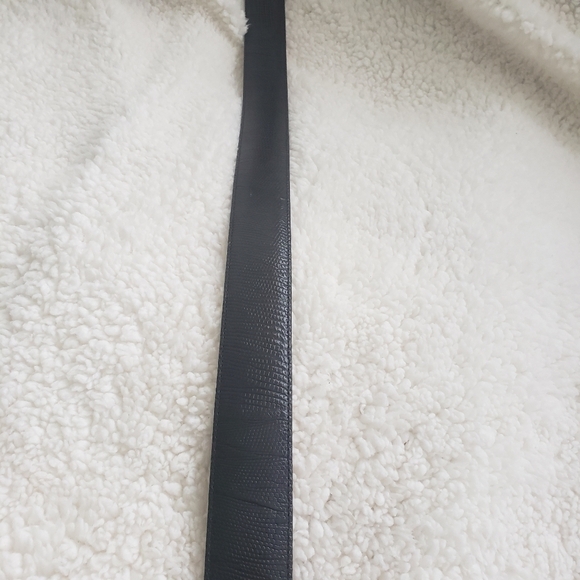 BRIGHTON Women's Black Leather Belt Silver and Gold Tone Buckle Scroll Work - Picture 8 of 14